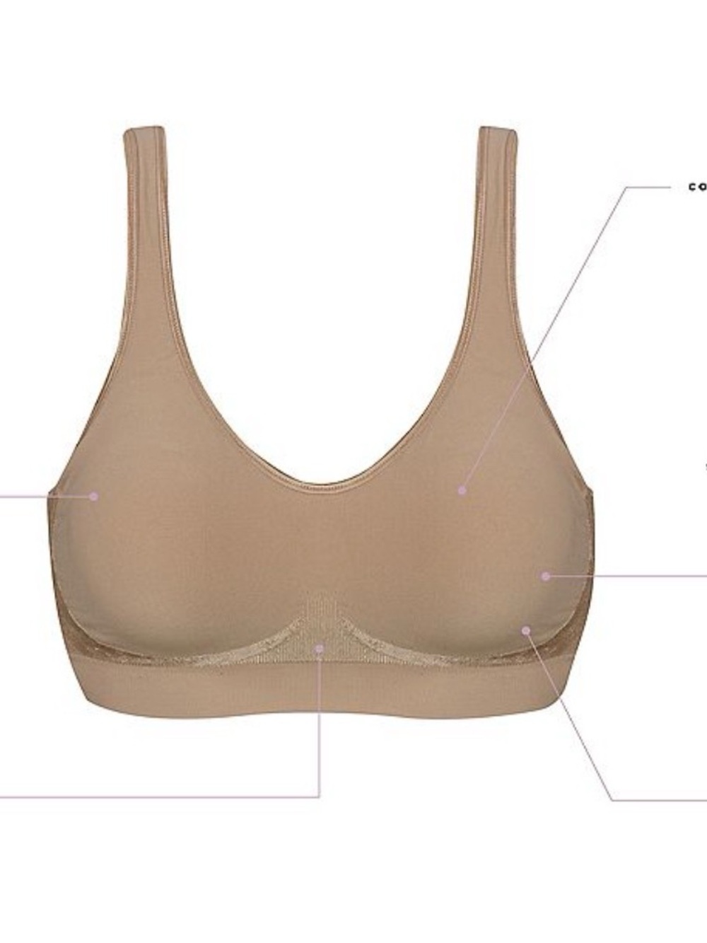 Bali Wireless Cool Comfort Bra - Beige - Picture 5 of 12